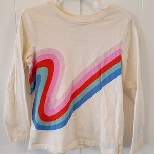 Hanna Andersson Cream Long Sleeve with Colorful Wave